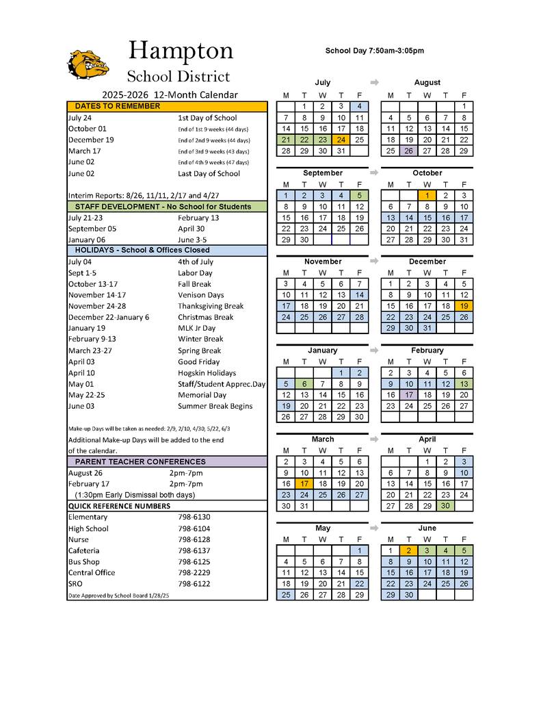 Schedule